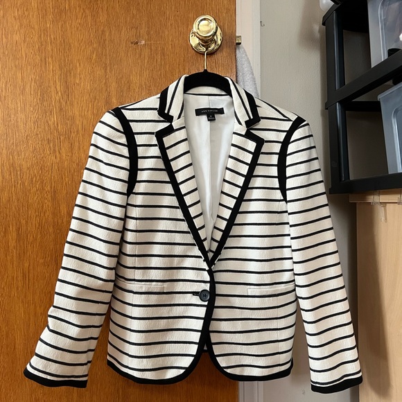 Ann Taylor Striped Blazer Jacket - Picture 2 of 3